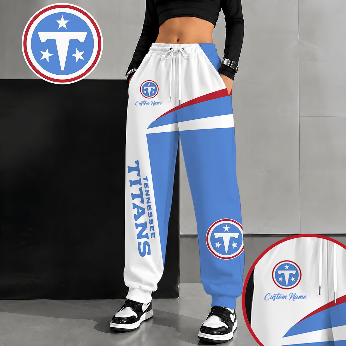 [TOUCHDOWN DEAL] NEW CUSTOMIZED NFL31 TST TENNESSEE TITANS SWEATPANTS