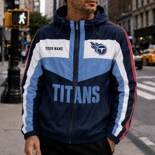 [TOUCHDOWN DEAL] NEW CUSTOMIZED NFL31 TST TENNESSEE TITANS WINDBREAKER JACKET