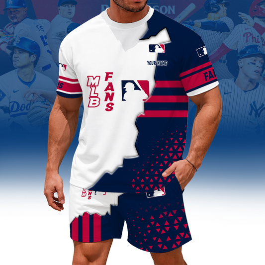 [HOMERUN DEAL] NEW CUSTOMIZED MLB31 MAJOR LEAGUE BASEBALL UNISEX T-SHIRT & SHORTS SET