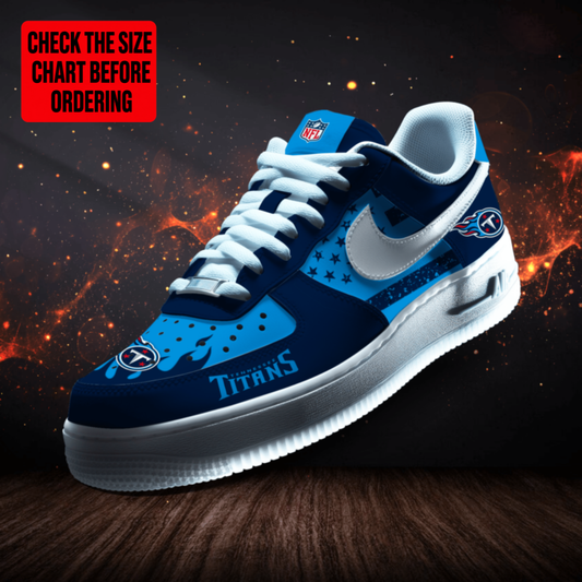 [TOUCHDOWN DEAL] NEW CUSTOMIZED NFL31 TST TENNESSEE TITANS AF1 SNEAKERS