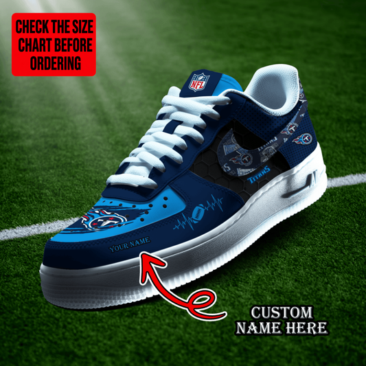 [TOUCHDOWN DEAL] NEW CUSTOMIZED NFL31 TST TENNESSEE TITANS AF1 SHOES