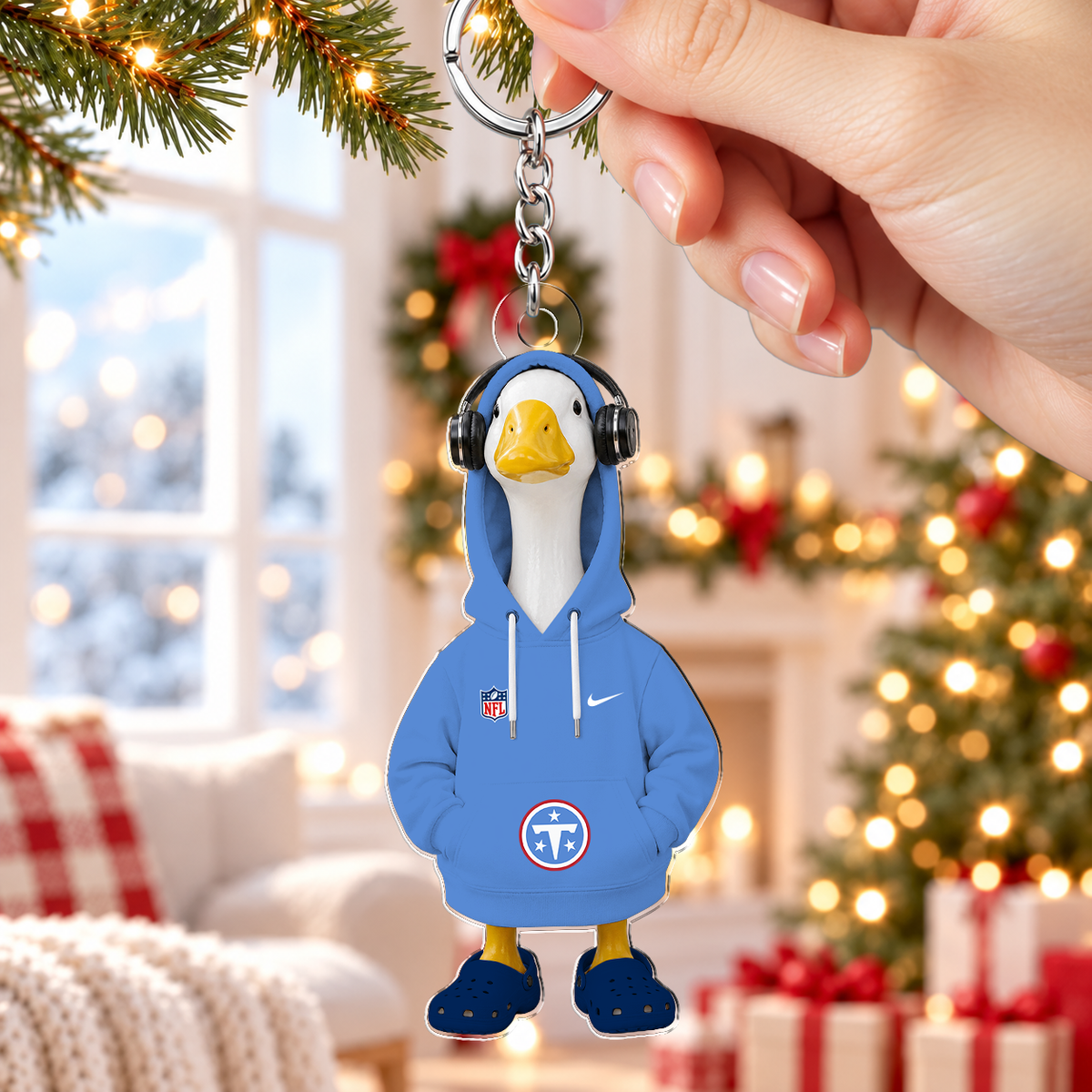 [TOUCHDOWN DEAL] NEW CUSTOMIZED NFL31 TST TENNESSEE TITANS ACRYLIC KEYCHAIN