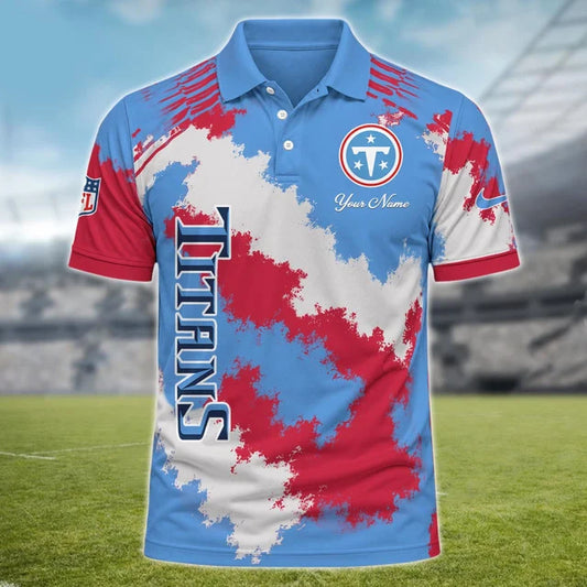 [TOUCHDOWN DEAL] NEW CUSTOMIZED NFL31 TST TENNESSEE TITANS MULTICOLOR POLO SHIRT