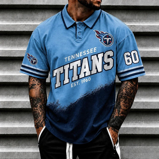 [TOUCHDOWN DEAL] NEW CUSTOMIZED NFL31 TST TENNESSEE TITANS POLO SHIRT