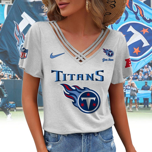 [TOUCHDOWN DEAL] NEW CUSTOMIZED NFL31 TST TENNESSEE TITANS V-NECK SHIRT