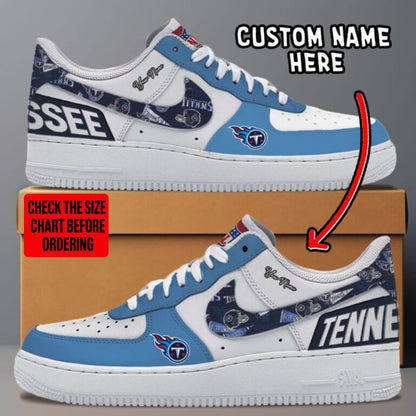 [TOUCHDOWN DEAL] NEW CUSTOMIZED NFL31 TST TENNESSEE TITANS AF1 SNEAKERS