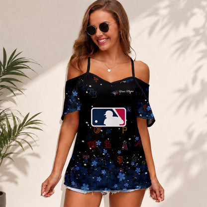 [HOMERUN DEAL] NEW CUSTOMIZED MLB32 ALL TEAMS WOMEN'S STRAPPY OFF-SHOULDER TOP