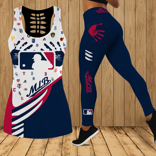 [HOMERUN DEAL] NEW CUSTOMIZED MLB32 MLB ALL TEAMS HOLLOW TANK TOP & LEGGINGS SET