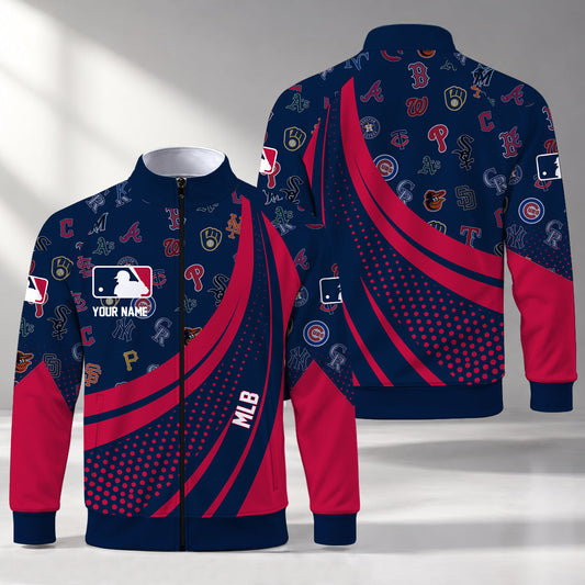 [HOMERUN DEAL] NEW CUSTOMIZED MLB32 BBA ALL TEAMS STAND COLLAR JACKET
