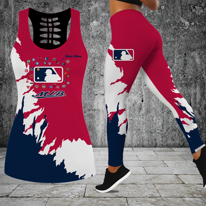 [HOMERUN DEAL] NEW CUSTOMIZED MLB32 MLB ALL TEAMS HOLLOW TANK TOP & LEGGINGS SET