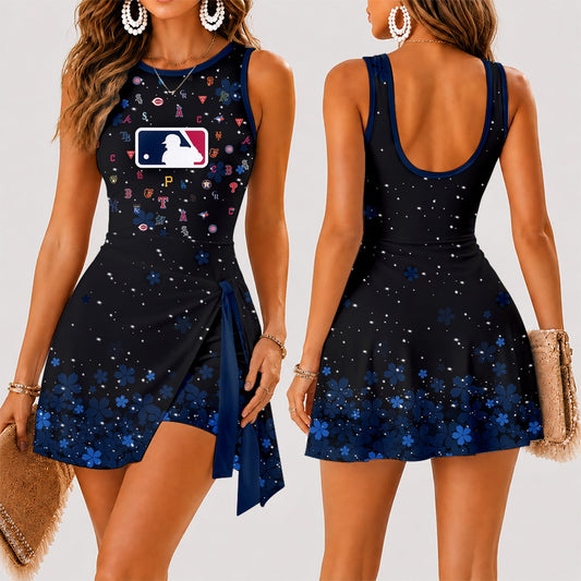 [HOMERUN DEAL] NEW CUSTOMIZED MLB32 ALL TEAMS WOMEN'S SUMMER SKORT DRESS