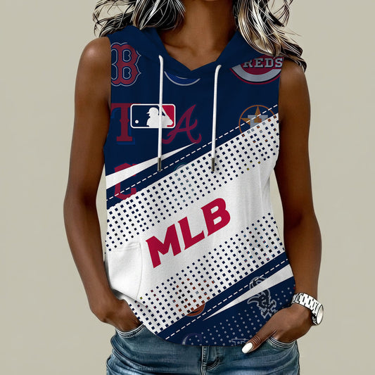 [HOMERUN DEAL] NEW CUSTOMIZED MLB32 MLB ALL TEAMS WOMEN'S SLEEVELESS HOODED POCKET TANK TOP