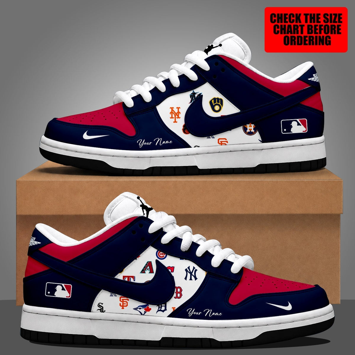 [HOMERUN DEAL] NEW CUSTOMIZED MLB32 ALL TEAMS DUNK LOW SHOES