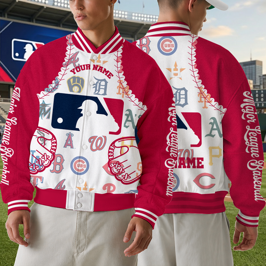 [HOMERUN DEAL] NEW CUSTOMIZED MLB32 ALL TEAMS SATIN VARSITY & BASEBALL JACKET