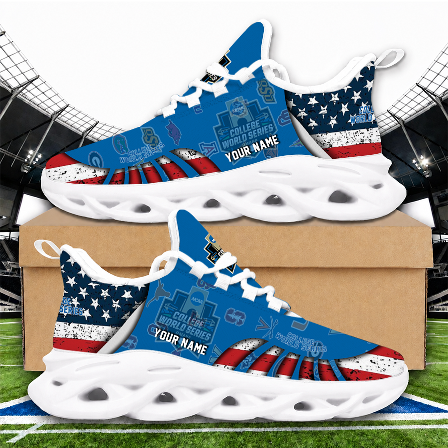 [HOMERUN DEAL] NEW CUSTOMIZED NCAA CWS32 ALL TEAMS UNISEX CLUNKY SNEAKERS
