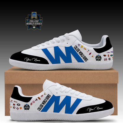 [HOMERUN DEAL] NEW CUSTOMIZED NCAA CWS32 ALL TEAMS CLASSIC SNEAKERS