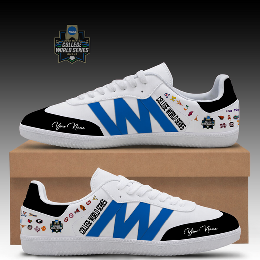 [HOMERUN DEAL] NEW CUSTOMIZED NCAA CWS32 ALL TEAMS CLASSIC SNEAKERS