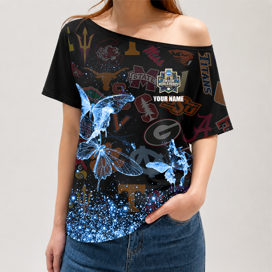 [HOMERUN DEAL] NEW CUSTOMIZED NCAA CWS32 ALL TEAMS OFF-SHOULDER SHIRT