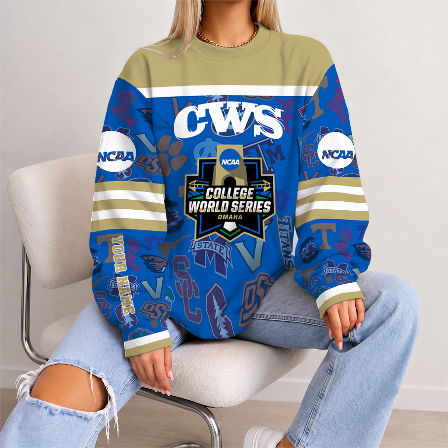 [HOMERUN DEAL] NEW CUSTOMIZED NCAA CWS32 ALL TEAM UNISEX SWEATSHIRT