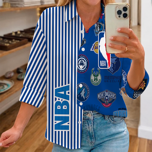 [HOT DEAL] NEW CUSTOMIZED NBA32 BKA NBA ALL TEAMS WOMEN CASUAL SHIRT FOR FAN