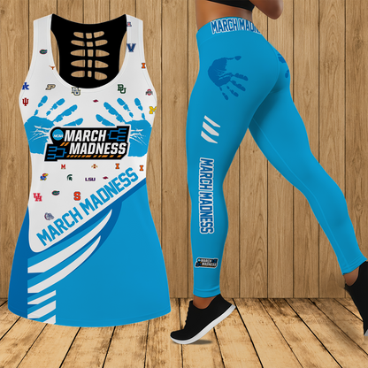 [SLAM DUNK DEAL] NEW CUSTOMIZED NCAA MAM32 BKM ALL TEAMS STRAPPY HOLLOW TANK TOP & LEGGINGS SET