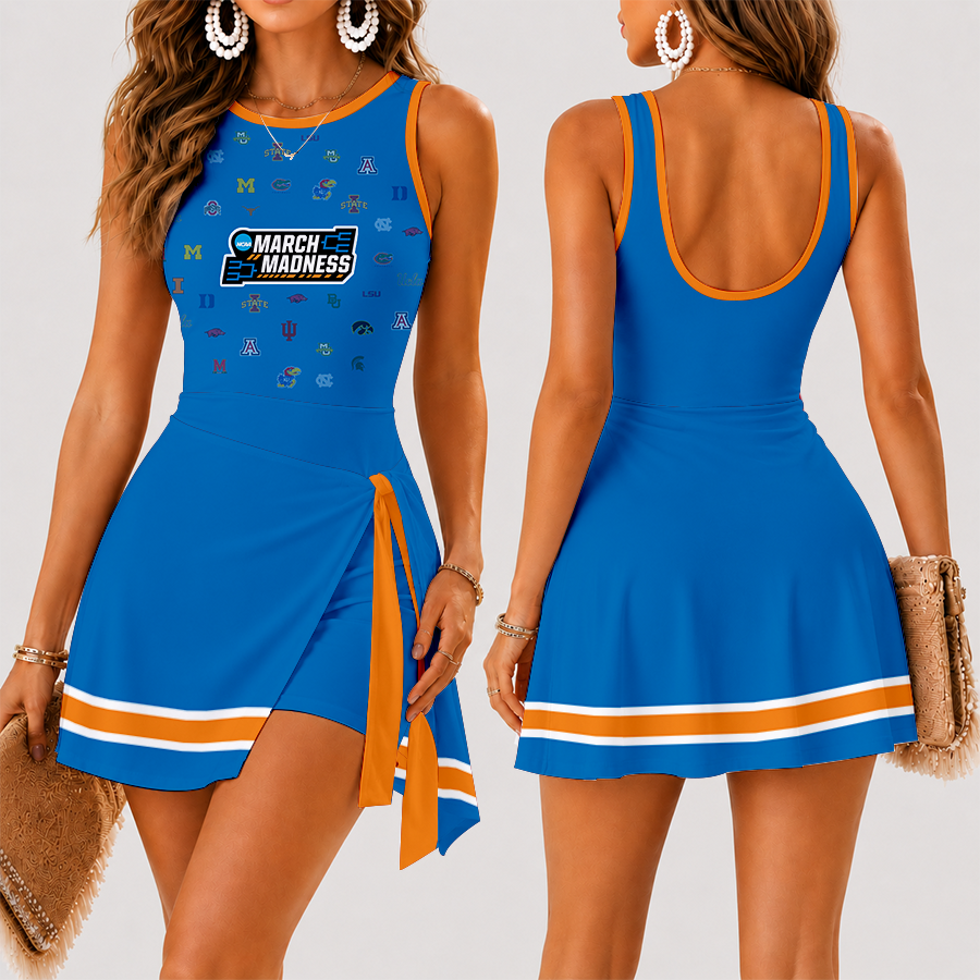 [FAN FAVORITE] NEW CUSTOMIZED NCAA MAM32 BKM ALL TEAMS WOMEN'S SUMMER SKORT DRESS