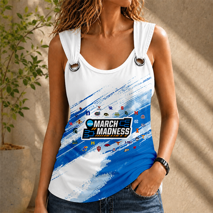 [SLAM DUNK DEAL] NEW CUSTOMIZED NCAA MAM32 BKM ALL TEAMS O-RING SHOULDER TANK TOP