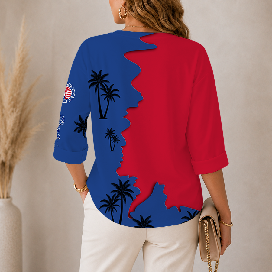 [HOT DEAL] NEW CUSTOMIZED NBA32 NBA ALL TEAMS WOMEN'S V-NECK LONG SLEEVE SHIRT