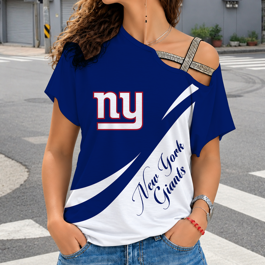 [TOUCHDOWN DEAL] NEW CUSTOMIZED NFL32 NYG NEW YORK GIANTS SHOULDER SHIRT