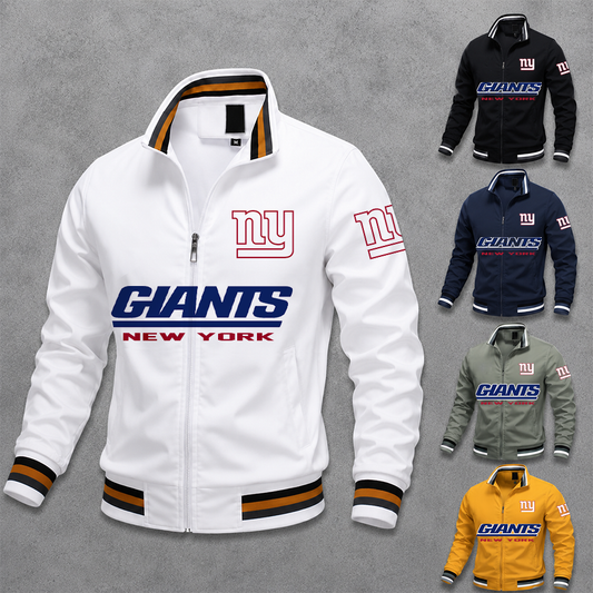 [TOUCHDOWN DEAL] NEW CUSTOMIZED NFL32 NYG NEW YORK GIANTS MEN'S CASUAL JACKET