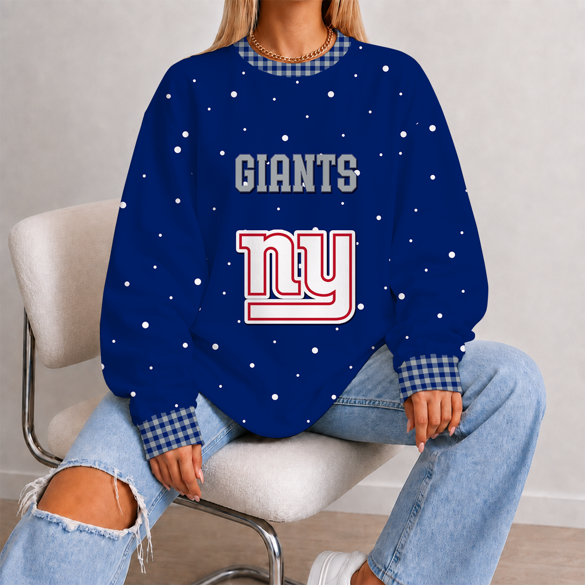 [TOUCHDOWN DEAL] NEW CUSTOMIZED NFL32 NYG NEW YORK GIANTS UNISEX SWEATSHIRT