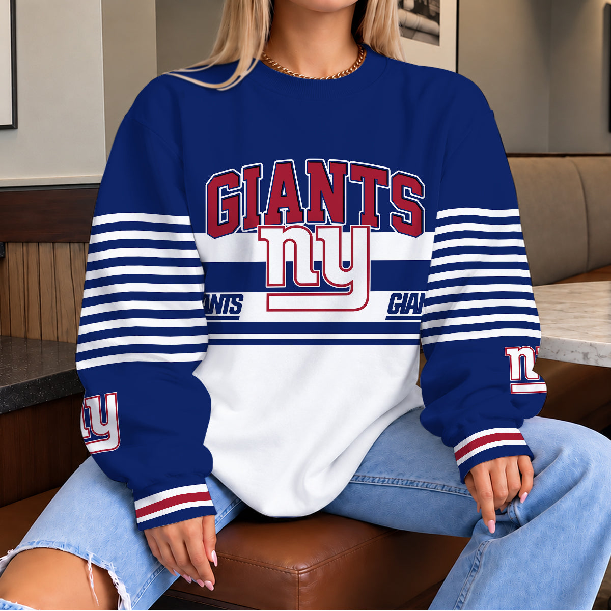 [TOUCHDOWN DEAL] NEW CUSTOMIZED NFL32 NYG THE GIANTS UNISEX SWEATSHIRT