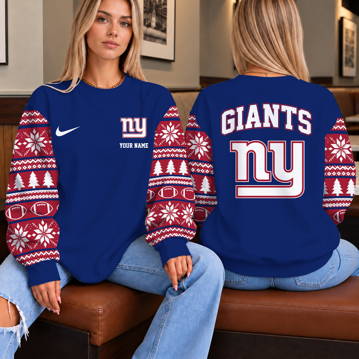 [TOUCHDOWN DEAL] NEW CUSTOMIZED NFL32 NYG THE GIANTS UNISEX SWEATSHIRT