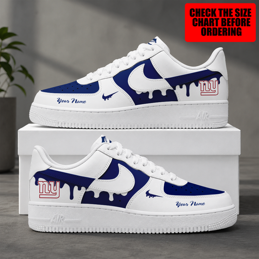 [TOUCHDOWN DEAL] NEW CUSTOMIZED NFL32 NYG NEW YORK GIANTS AF1 SHOES