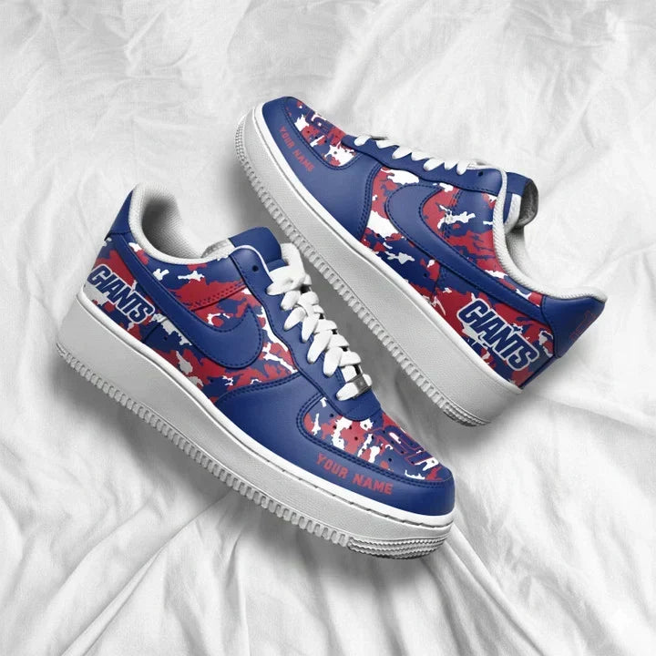 [TOUCHDOWN DEAL] NEW CUSTOMIZED NFL32 NYG NEW YORK GIANTS AF1 SNEAKERS