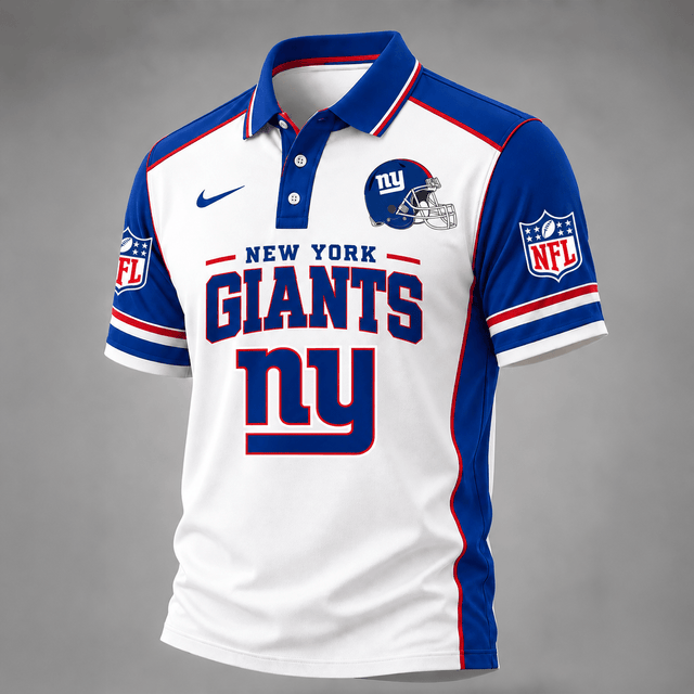 [TOUCHDOWN DEAL] NEW CUSTOMIZED NFL32 NYG THE GIANTS POLO SHIRT