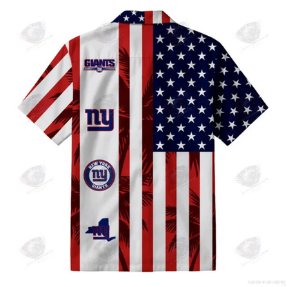 [TOUCHDOWN DEAL] NEW CUSTOMIZED NFL32 NYG NEW YORK GIANTS PATRIOTIC 250 USA HAWAIIAN SHIRT