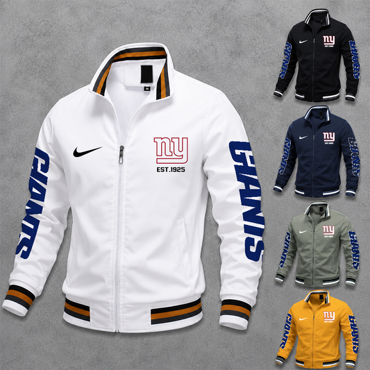 [TOUCHDOWN DEAL] NEW CUSTOMIZED NFL32 NYG NEW YORK GIANTS MEN'S CASUAL JACKET