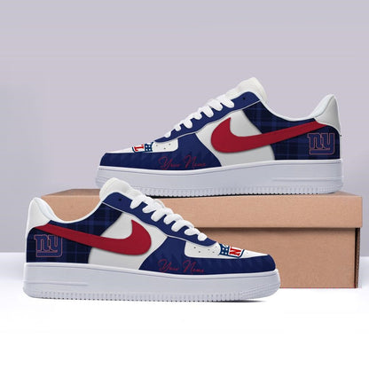 [TOUCHDOWN DEAL] NEW CUSTOMIZED NFL32 NYG NEW YORK GIANTS AF1 SHOES