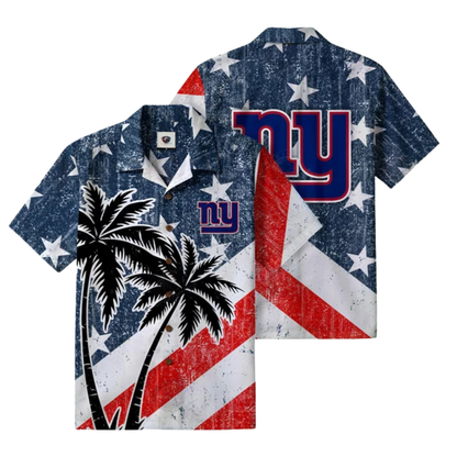 [TOUCHDOWN DEAL] NEW CUSTOMIZED NFL32 NYG NEW YORK GIANTS PATRIOTIC 250 USA HAWAIIAN SHIRT