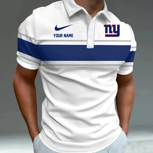 [TOUCHDOWN DEAL] NEW CUSTOMIZED NFL32 NYG NEW YORK GIANTS POLO SHIRT