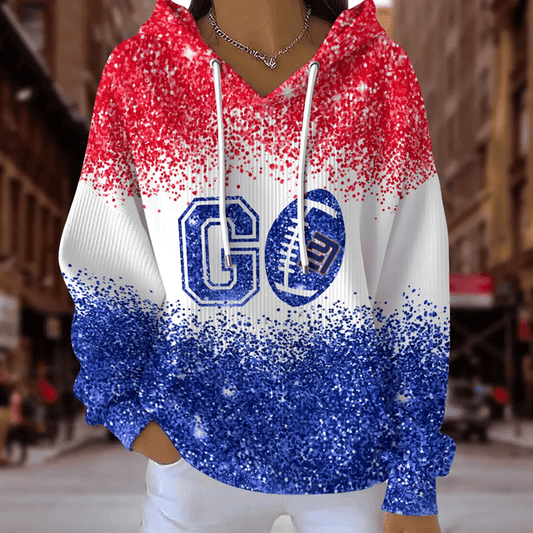 [TOUCHDOWN DEAL] NEW CUSTOMIZED NFL32 NYG NEW YORK GIANTS RIBBED HOODIE & SWEATSHIRT