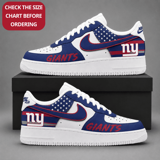 [TOUCHDOWN DEAL] NEW CUSTOMIZED NFL32 NYG NEW YORK GIANTS AF1 SHOES