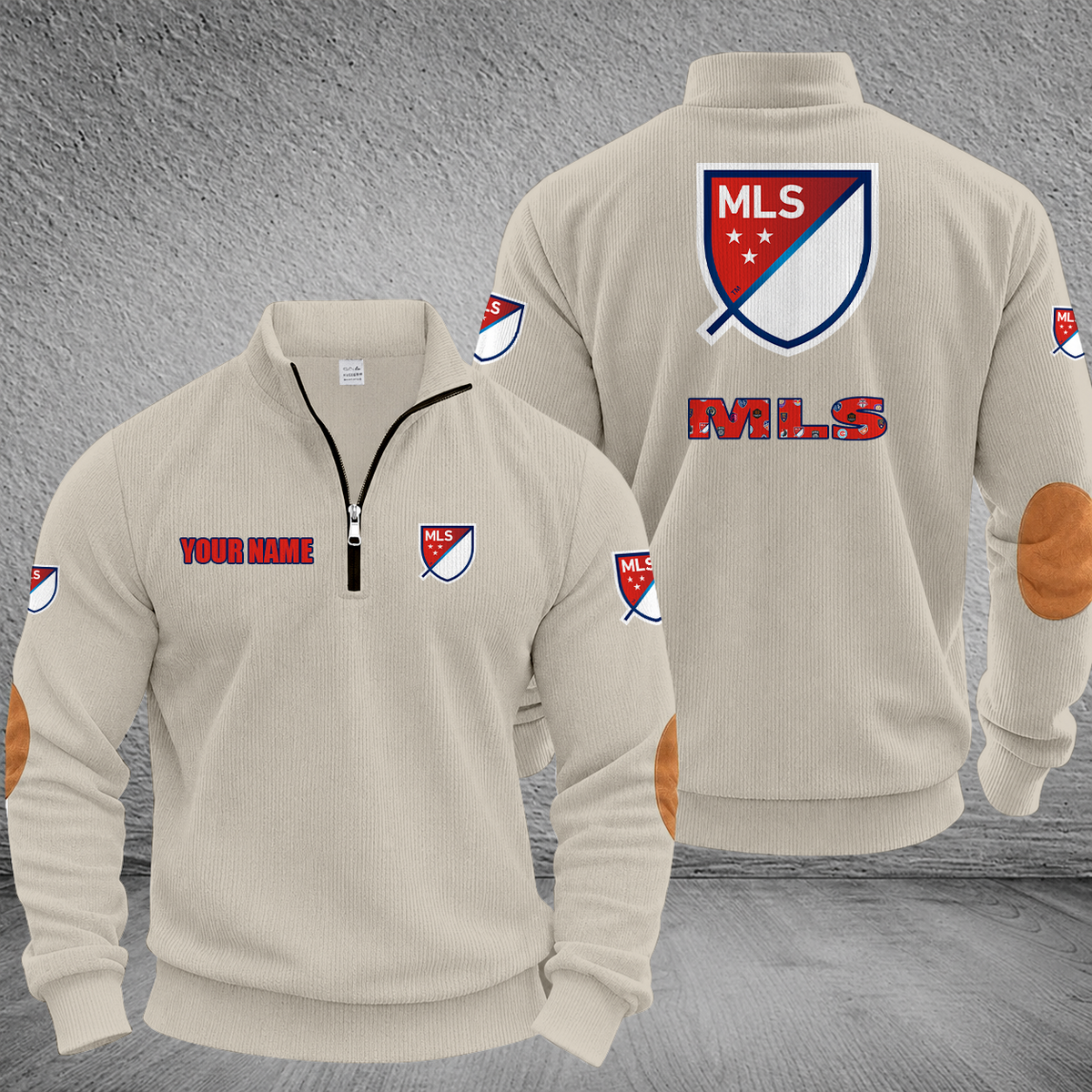 [GOAL DEAL] NEW CUSTOMIZED MLS32 MLS ALL TEAM MULTICOLOR STRIPED QUATER ZIP SWEATSHIRT