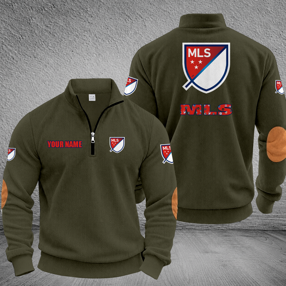 [GOAL DEAL] NEW CUSTOMIZED MLS32 MLS ALL TEAM MULTICOLOR STRIPED QUATER ZIP SWEATSHIRT