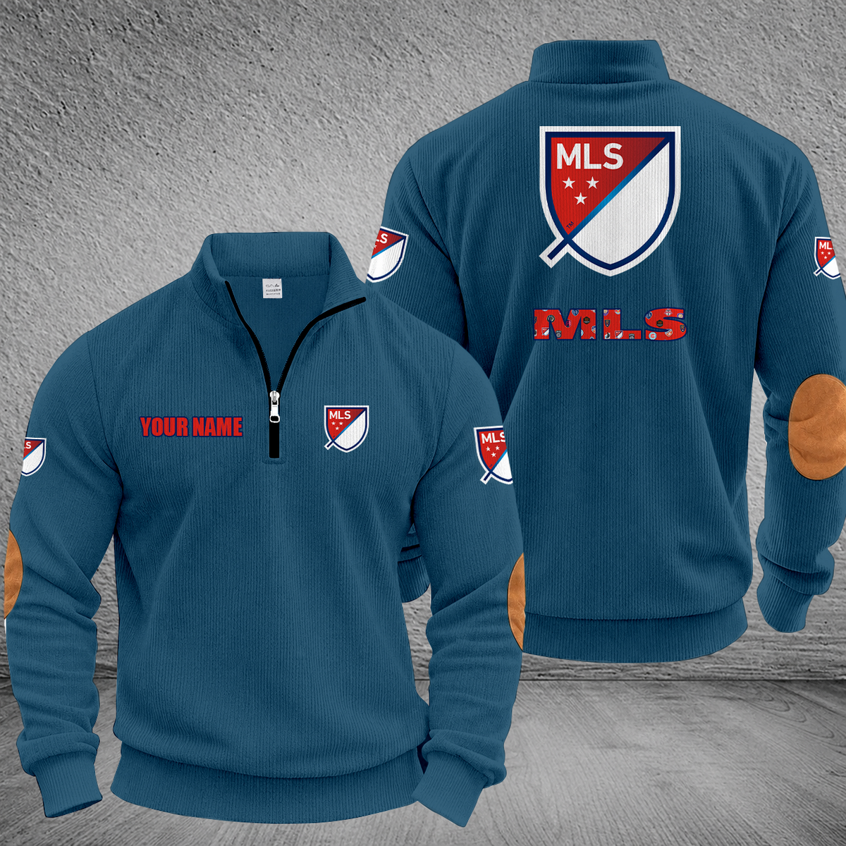 [GOAL DEAL] NEW CUSTOMIZED MLS32 MLS ALL TEAM MULTICOLOR STRIPED QUATER ZIP SWEATSHIRT