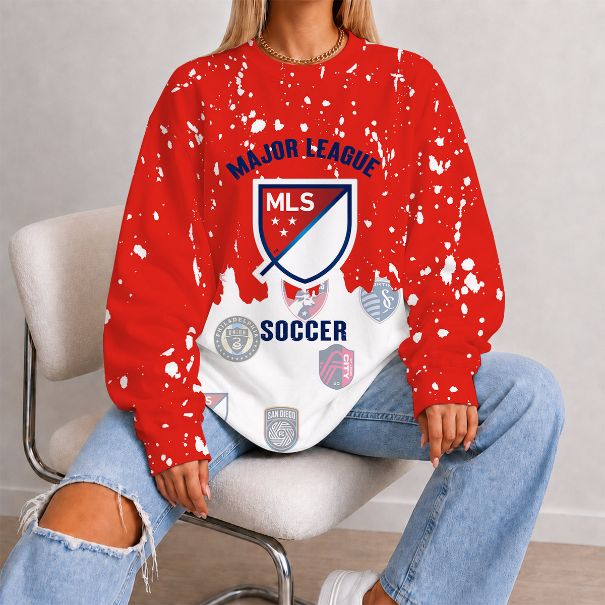 [GOAL DEAL] NEW CUSTOMIZED MLS32 SOA ALL TEAM UNISEX SWEATSHIRT