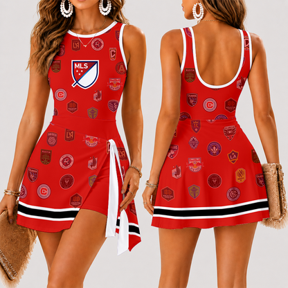 [GOAL DEAL] NEW CUSTOMIZED MLS32 SOA MLS ALL TEAM WOMEN'S SUMMER SKORT DRESS