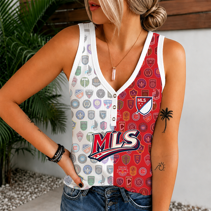 [GOAL DEAL] NEW CUSTOMIZED MLS32 SOA MLS ALL TEAM V-NECK TANK TOP
