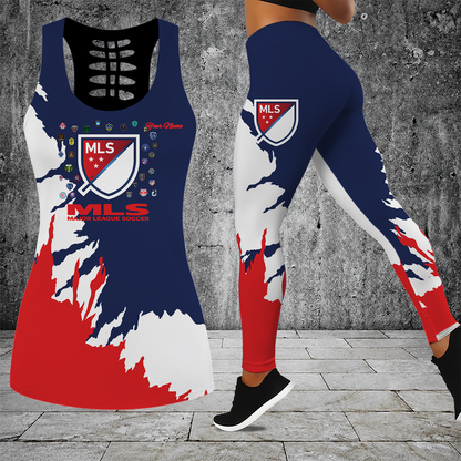 [GOAL DEAL] NEW CUSTOMIZED MLS32 SOA MLS ALL TEAM HOLLOW TANK TOP & LEGGINGS SET